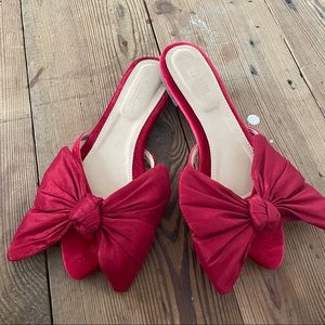 Brand New! Red bow Jessi Caballero flats.